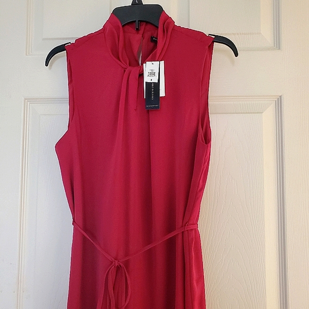 Banana Republic Satin Twist-Neck Midi Dress - Picture 6 of 8